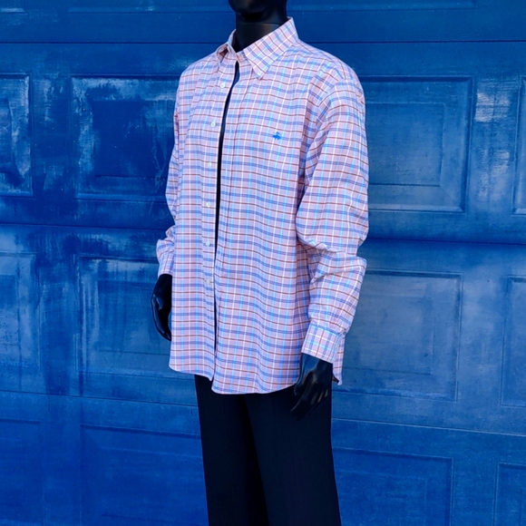 BROOKS BROTHERS 1818 MEN'S MONOGRAMMED PLAID LUXURY SHIRT - Picture 5 of 17